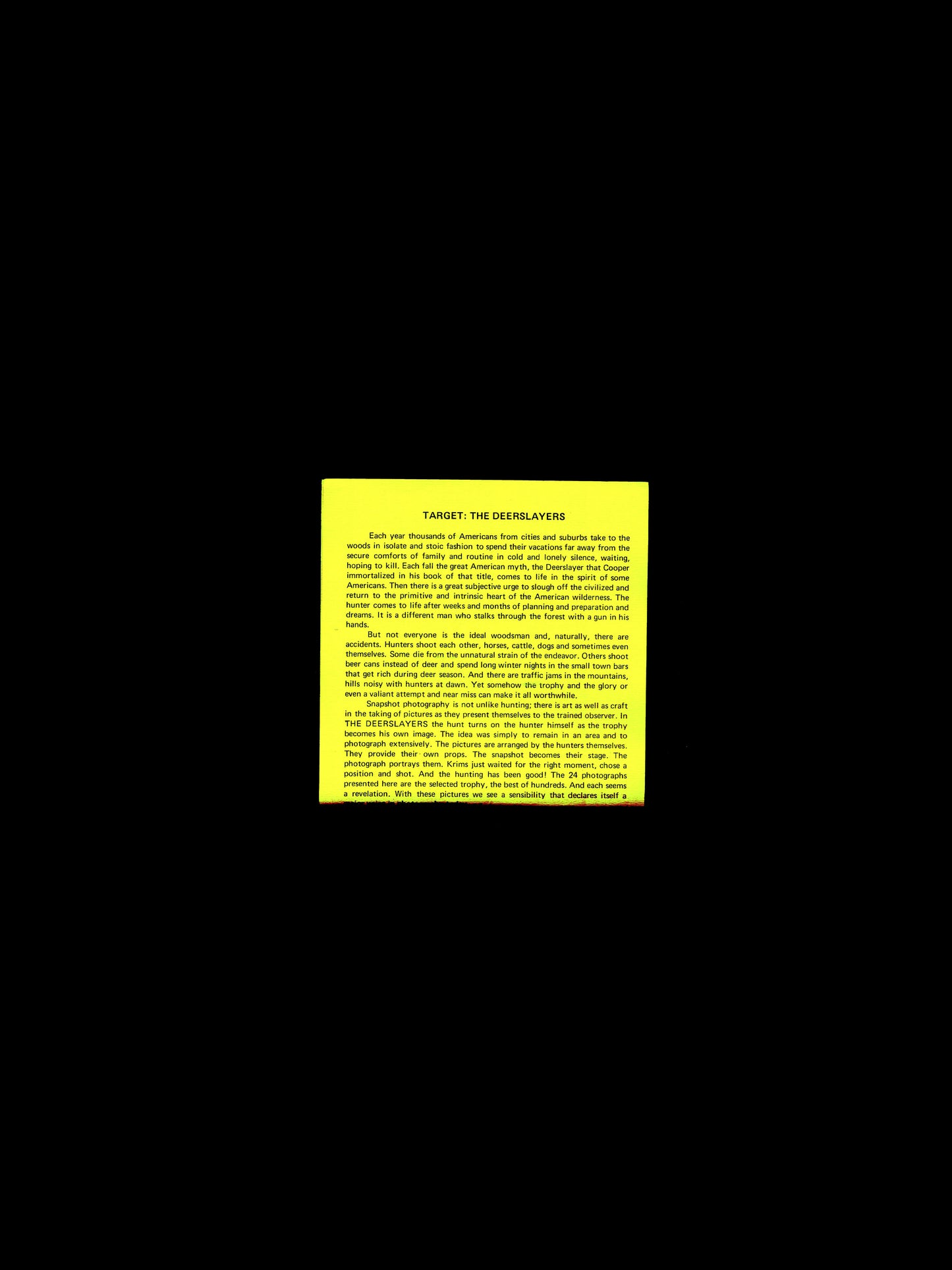 THE DEERSLAYERS (1972)