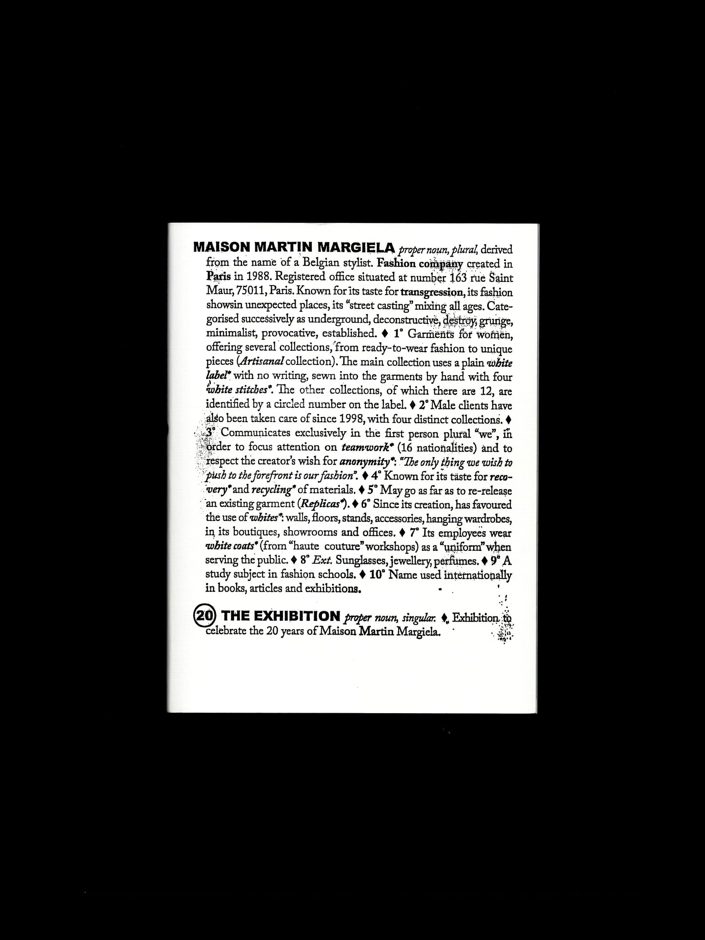 20 THE EXHIBITION (2008)