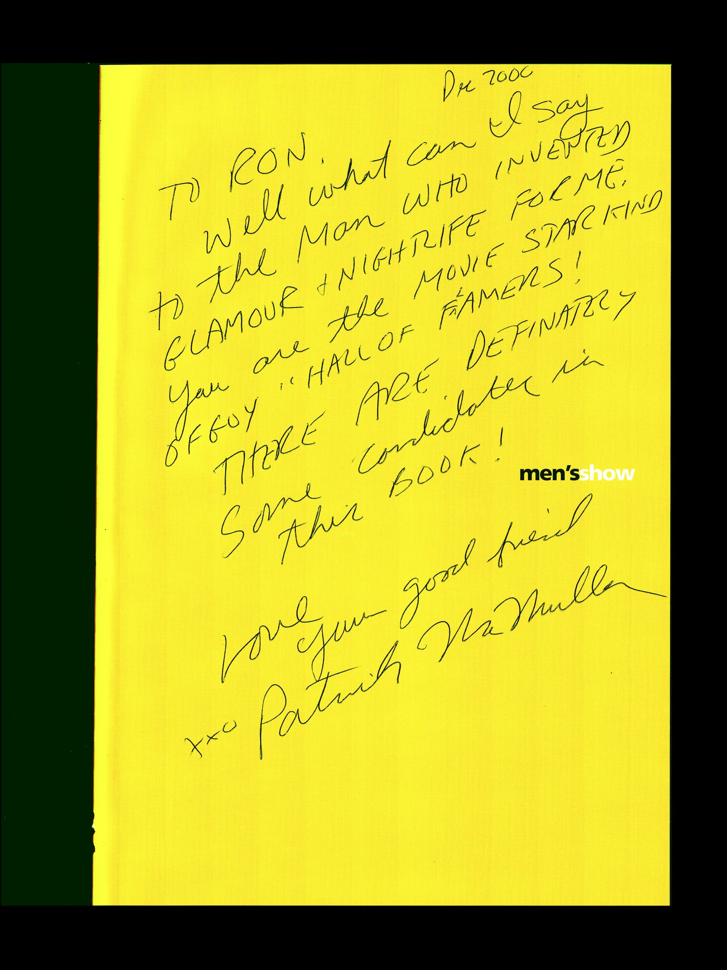 MEN'S SHOW (2000) SIGNED