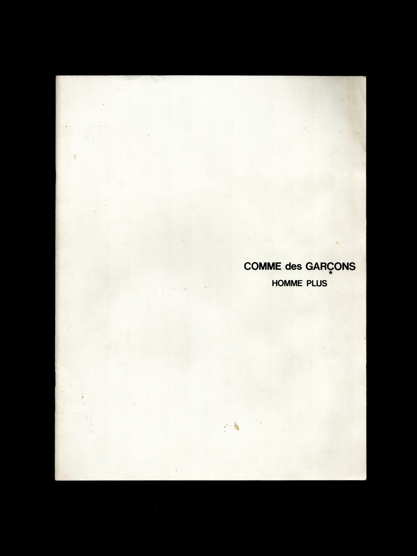 COMME DES GARCONS HOMME PLUS NO.4 (1987)
