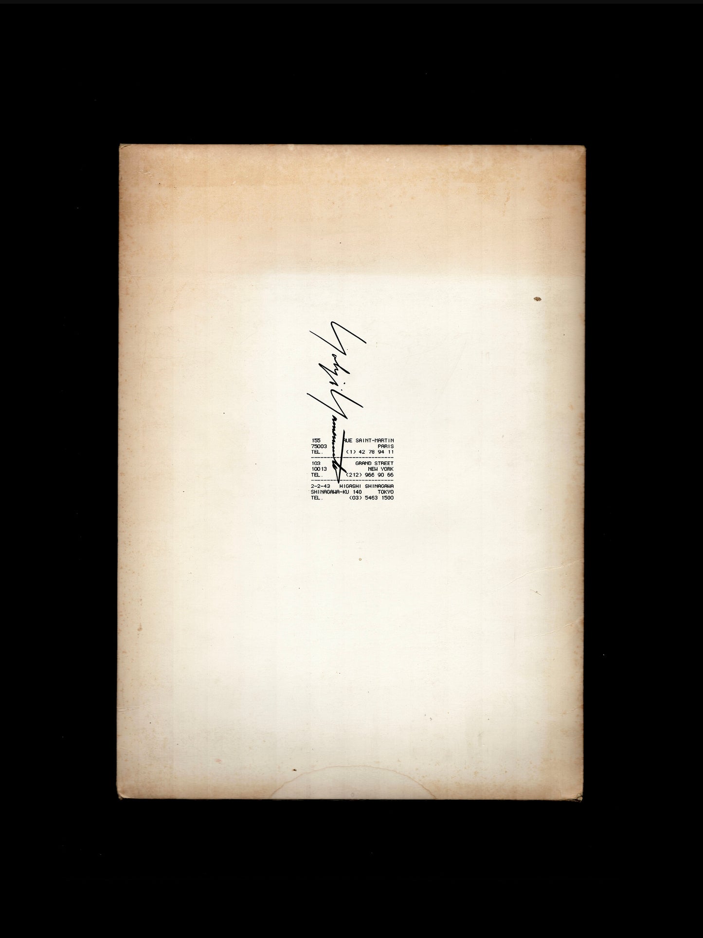 YOHJI YAMAMOTO A/W 1995-96 (1995)