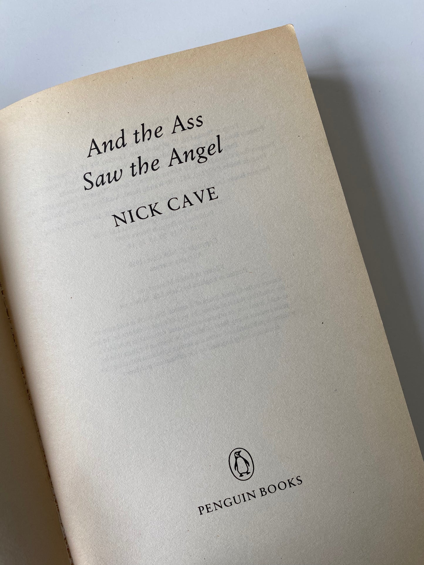 Nick Cave - And The Ass Saw The Angel (1990)