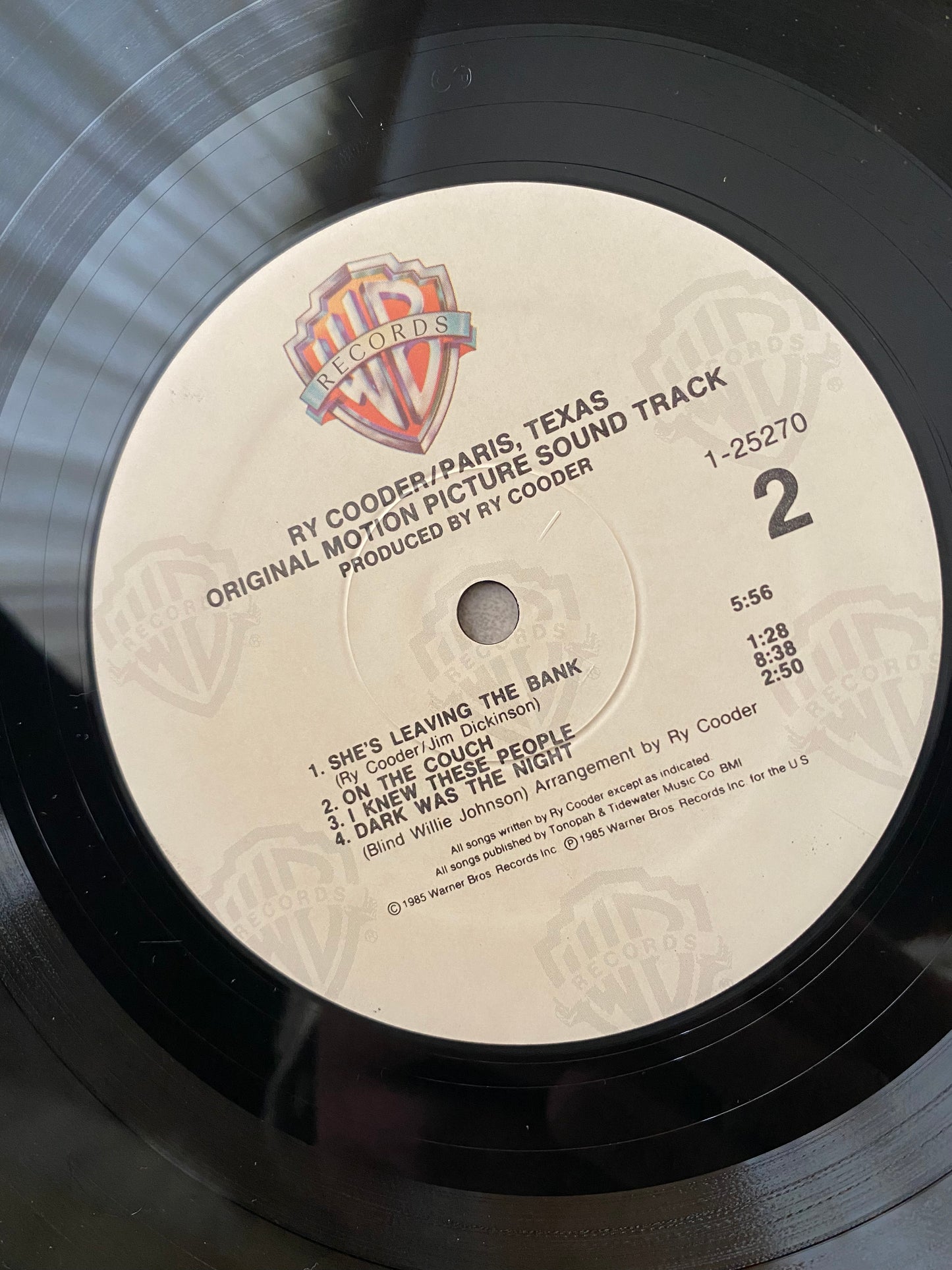 Ry Cooper - Paris, Texas Original Motion Picture Soundtrack LP Vinyl (1985)