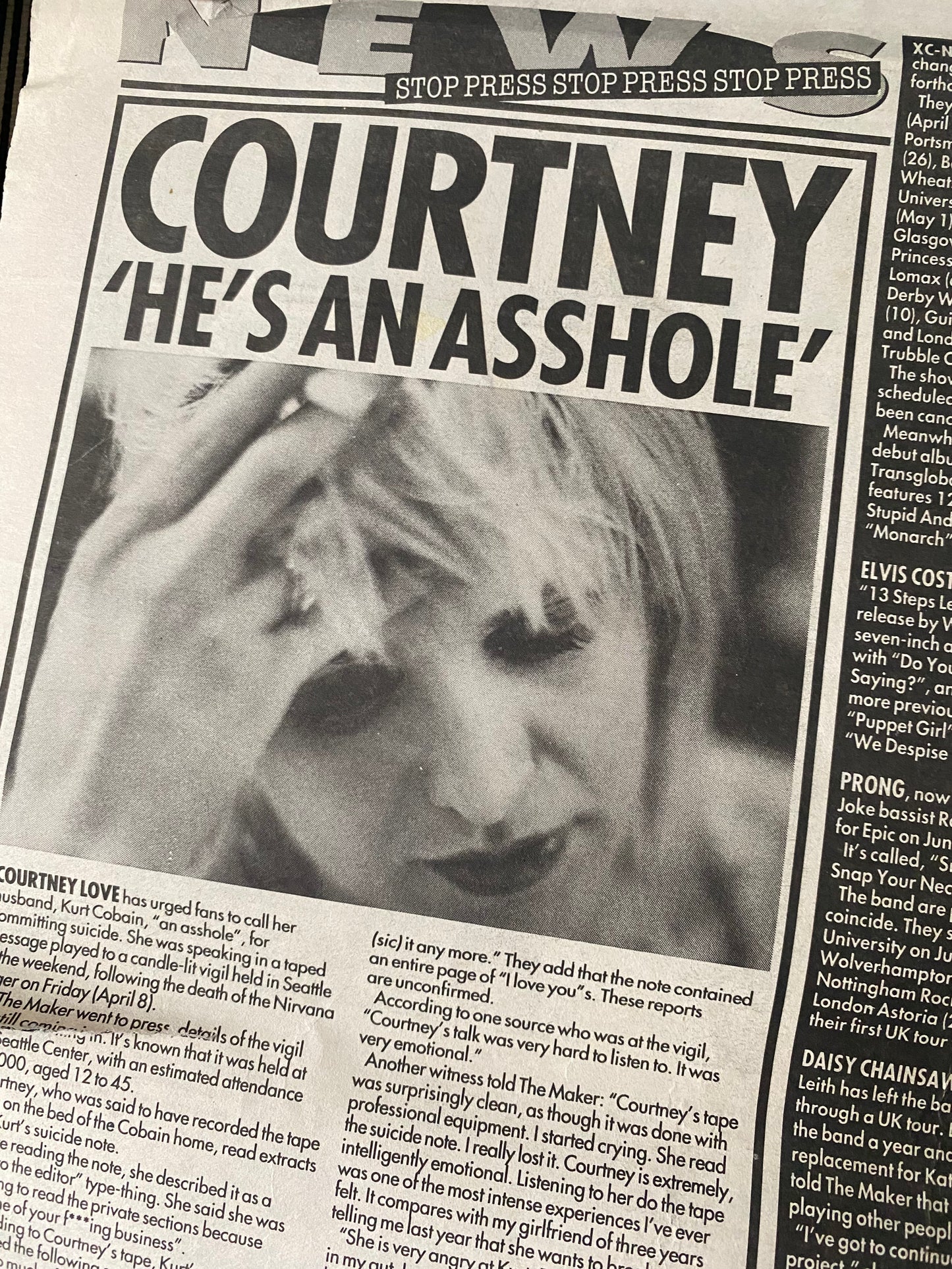 Melody Maker - Kurt Cobain in Memoriam Issue (1994)